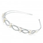 Z Silver And Pearl Colour Wire Headband
