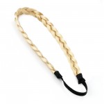Z Blonde Platted Imitation Hair Elastic Headwrap