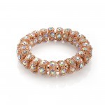 Z Rose Gold Colour AB Crystal Elasticated Bracelet