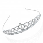 Z Silver And Cream Pearl Colour Bead Crystal Tiara