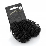 Z Two Piece Black Imitation Hair Elastic Donut