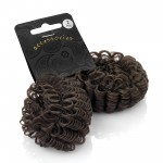 Z Two Piece Brown Imitation Hair Elastic Donut