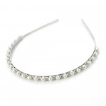 Z White Pearl Colour Bead Crystal Headband